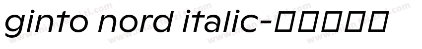 ginto nord italic字体转换